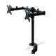 Emuca Soportes de monitor para mesa inclinables y giratorios 360​°., Doble, Pintado negro, Acero