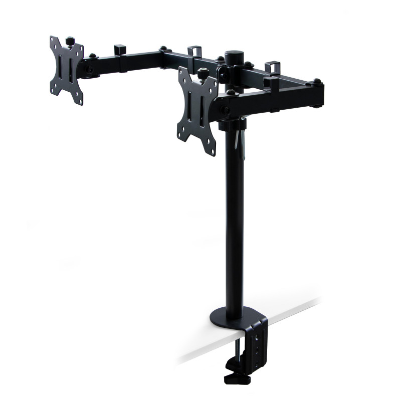 Soporte Doble Para Monitor O Pantallas De 22 A 27 Pulgadas Color Negro