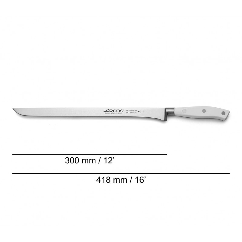 Cuchillo jamonero flexible 300 mm Serie RIVIERA BLANC ARCOS - Ferretería  Campollano