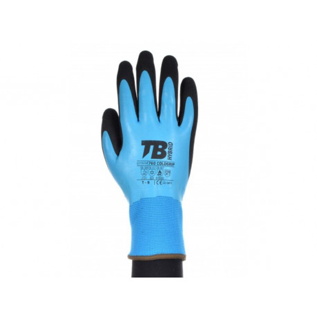 Guante frio 760 COLDGRIP poliester + latex azul BODERO