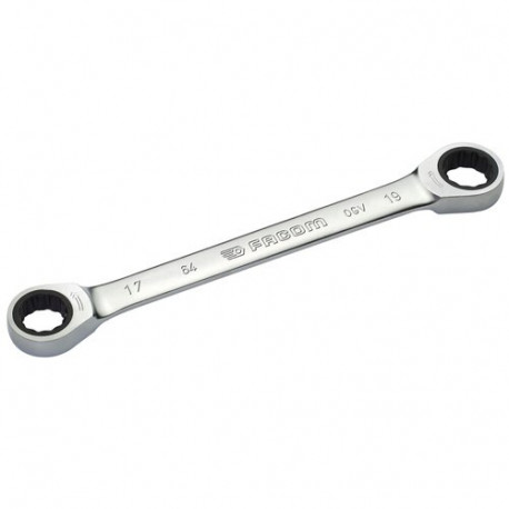 Llave estrella con carraca plana 17x19mm FACOM