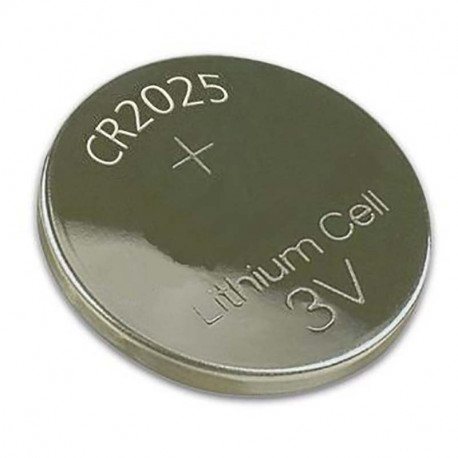 Pila litio 3V CR-2025 FDK con pines 2+1 horizontal para circuito impreso
