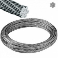 Cable acero inox 7x7+0 Ø10 rollo100 m 