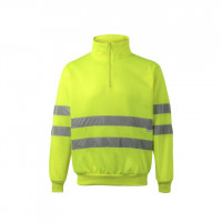 Sudadera alta visibilidad media cremallera 305702-19 amarill VELILLA