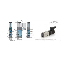 Valvula electrica 5-2 3/8 monoestable AIRON