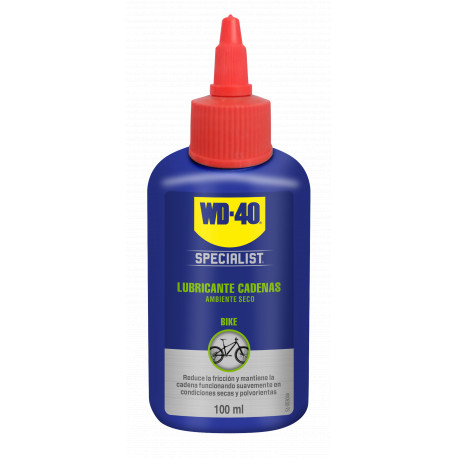 Lubricante cadenas WD-40 bike 100ml ambiente seco gotero WD-40