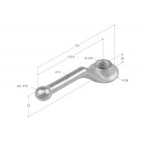 Manilla roscada de 5/8" T-1 izquierdo INMASA