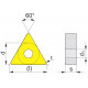 Plaquita torno triangulo 8570 TNMG 160404 EZFM C525 IZAR