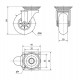 Rueda giratoria poliuretano 1-0659 BDT-BDT 40kg 50ø ALEX