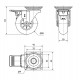 Rueda giratoria BDT-BDT 1-0661 60kg 75ø poliuretano ALEX