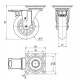 Rueda giratoria con freno BDT-BDT 1-0662 60kg 75ø ALEX