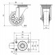 Rueda decoracion giratoria CLR-CLR 1-0781 40kg 60ø ALEX