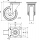 Rueda giratoria ZV-POL poliamida 250kg 150ø ALEX