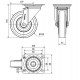 Rueda goma giratoria 2-23888 ZV-PGA 135kg 125ø ALEX