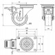Rueda giratoria con freno 130kg 80ø ALEX