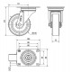 Rueda giratoria 2-2417 ZVI inox poliamida 130kg 100ø ALEX