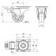 Rueda goma decorativa giratoria CLR-CLR 1-0782 20kg 40ø ALEX