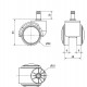 Rueda giratoria poliamida DK-DK 1-0787 50kg 50ø ALEX