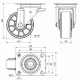 Rueda giratoria TW0148 111-111 125ø 300kg cojinete bolas ALEX