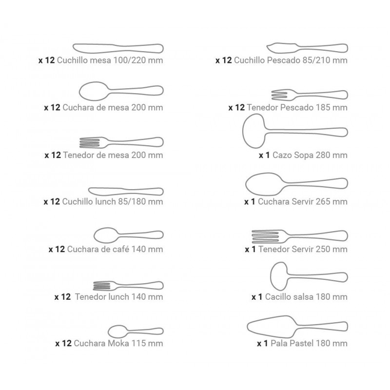 Cubertería 113 pzas Arcos Capri Acero Inoxidable - Cubiertos - Los mejores  precios