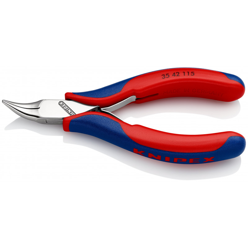 KNIPEX Herramientas - Alicates electrónicos, puntas planas (3511115), rojo