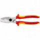 Alicate cortacables con filo de corte doble 1000V 200mm KNIPEX