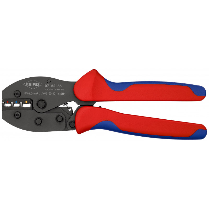 Alicate crimpar terminales aislados 0,5-6mm² KNIPEX - Ferretería