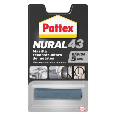 Nural 43 masilla metal barrita 48gr PATTEX