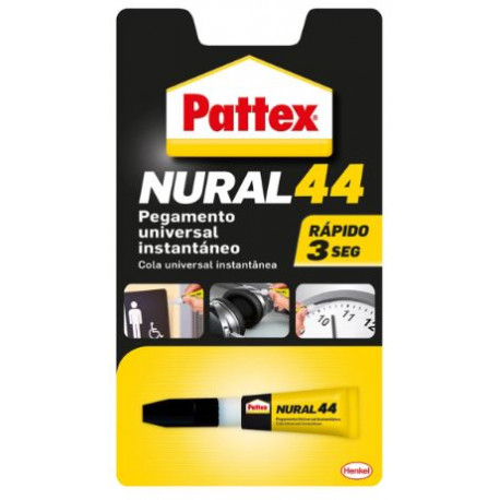 Nural 44 pegamento universal rápido 3 min. blister 3 g PATTEX