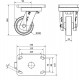 Rueda giratoria nylon extrafuerte HLB-FT 400kg 100ø ALEX