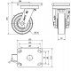 Rueda giratoria extrafuerte nylon HLB-FT 600kg 125mm ALEX