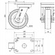 Rueda giratoria extrafuerte nylon HLB-FT 900kg 150ø ALEX