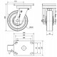 Rueda giratoria extrafuerte nylon HLB-FT 900kg 150ø ALEX