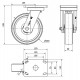 Rueda giratoria extrafuerte nylon HLB-FT 1000kg 200ø ALEX