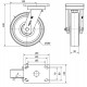 Rueda giratoria extrafuerte nylon HLB-FT 1000kg 200ø ALEX