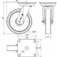 Rueda giratoria extrafuerte nylon HLB-FT 1250kg 250ø ALEX