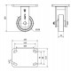 Rueda fija extrafuerte nylon HLB-FT 400kg 100ø ALEX