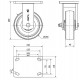 Rueda fija extrafuerte nylon HLB-FT 900kg 150ø liso ALEX