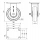 Rueda fija extrafuerte nylon HLB-FT 900kg 150ø bolas ALEX