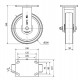 Rueda fija nylon extrafuerte HLB-FT 200ø 1000kg ALEX