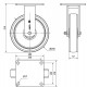 Rueda fija extrafuerte nylon HLB-FT 1000kg 200ø ALEX