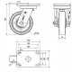 Rueda giratoria extrafuerte nylon HLB-PO 450kg 150ø ALEX