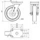 Rueda giratoria extrafuerte nylon HLB-PO 600kg 200ø ALEX