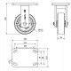 Rueda fija extrafuerte HLB-PO 300kg 125ø liso ALEX