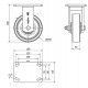 Rueda fija extrafuerte nylon HLB-PO 450kg 150ø bolas ALEX