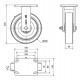 Rueda fija extrafuerte nylon HLB-PO 600kg 200ø bolas ALEX