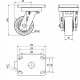 Rueda giratoria acero HLB-TA 450kg 100ø bolas ALEX