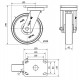 Rueda giratoria extrafuerte acero HLB-TA 1250kg 200ø ALEX