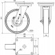 Rueda giratoria extrafuerte acero HLB-TA 1350kg 250ø ALEX