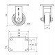 Rueda fija extrafuerte acero HLB-TA 450kg 100ø ALEX